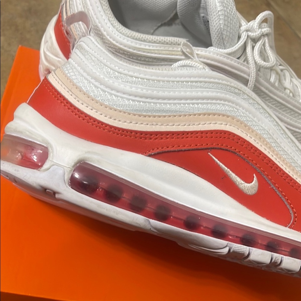 Nike Air Max 97 Picante Red and White Sneakers - 9.5 - Picture 3 of 6